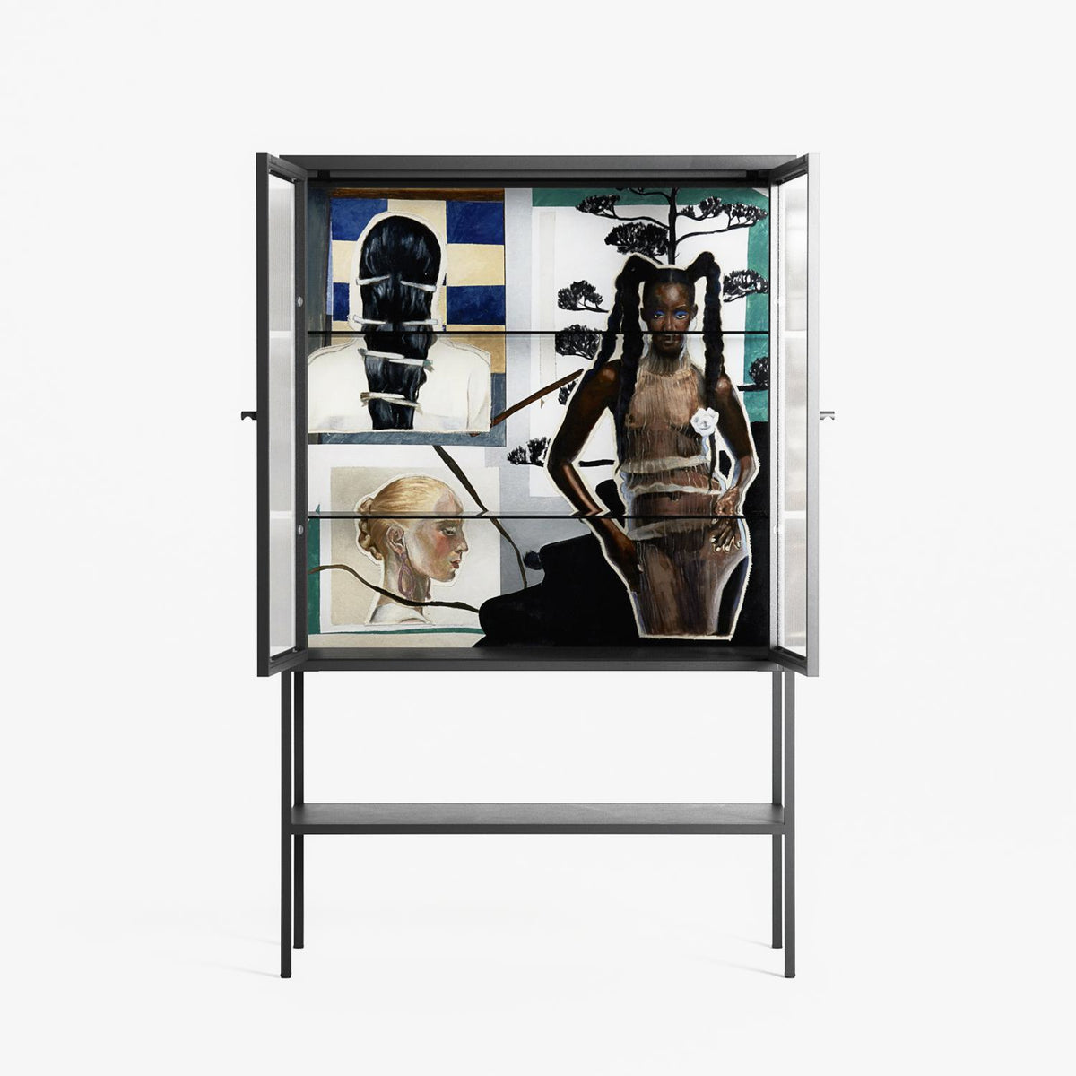 Dreaming With Open Eyes - Loft Cabinet - Sophie Goudman-Peachey - Antracite - Reeded glass