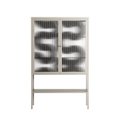 Black Waves - Loft Cabinet - Alexander Khabbazi - Pebble - Reeded glass