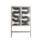 Black Waves - Loft Cabinet - Alexander Khabbazi - Pebble - Reeded glass