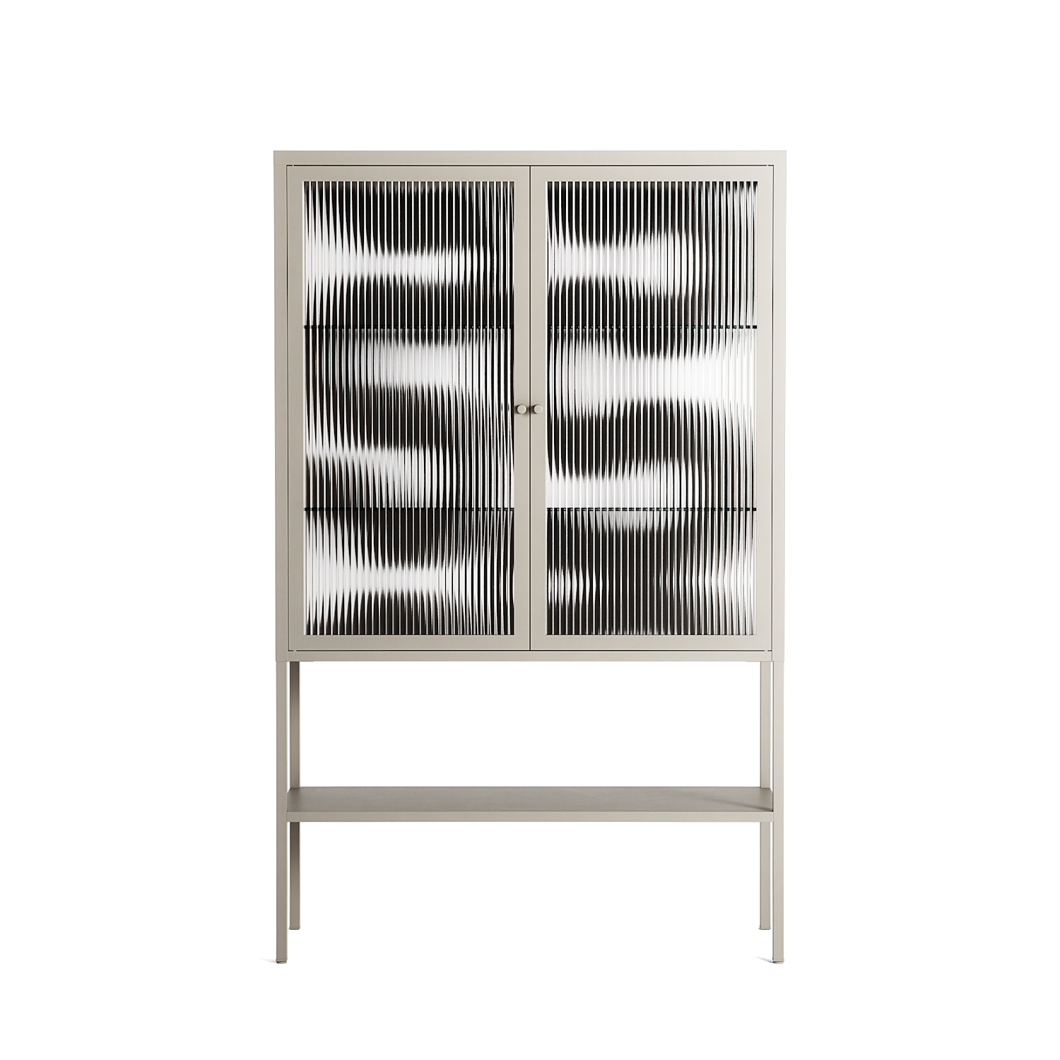 Black Waves - Loft Cabinet - Alexander Khabbazi - Pebble - Reeded glass