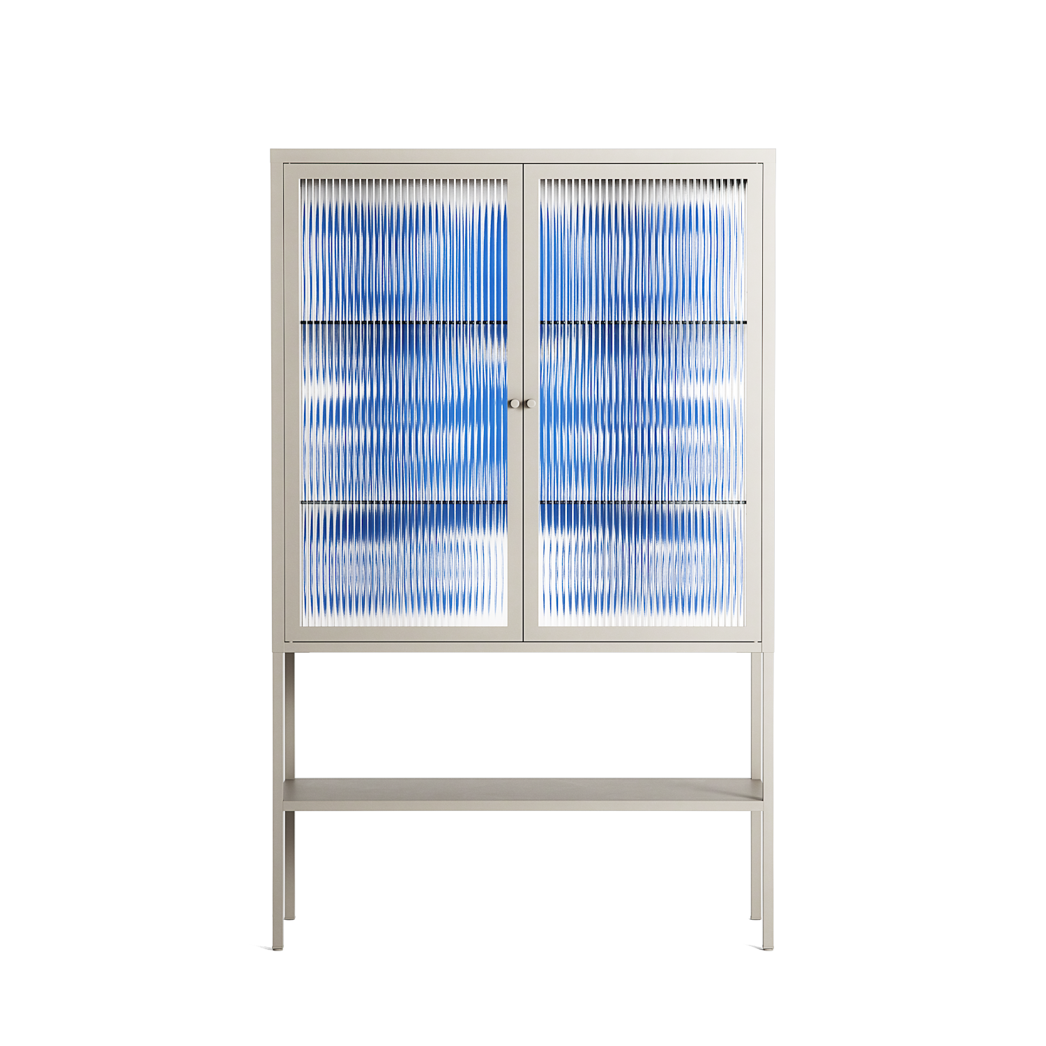 Everything is Confusing - Loft Cabinet - Alexander Khabbazi - Pebble - Reeded glass