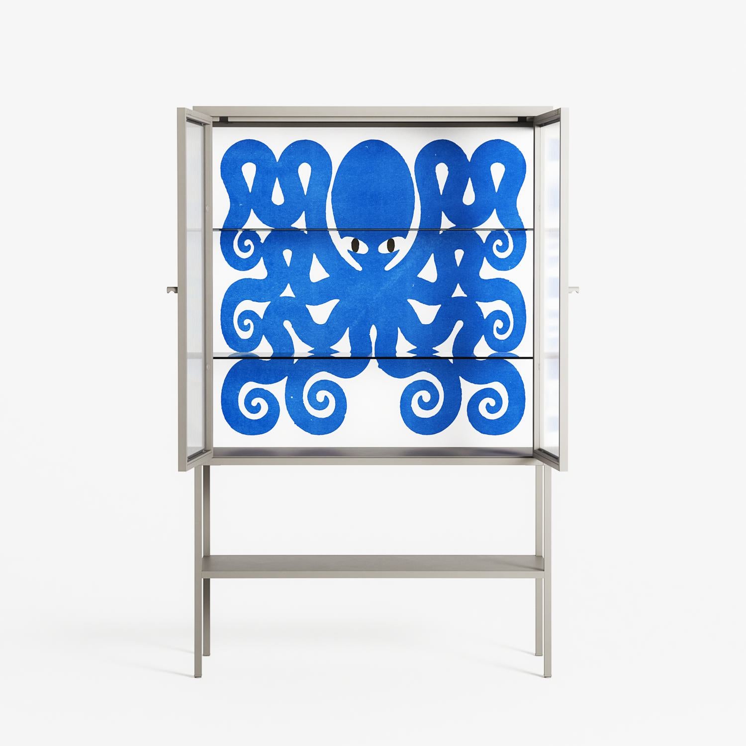 Everything is Confusing - Loft Cabinet - Alexander Khabbazi - Pebble - Reeded glass