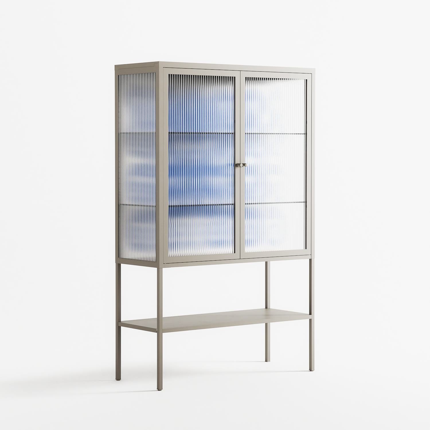 Everything is Confusing - Loft Cabinet - Alexander Khabbazi - Pebble - Reeded glass