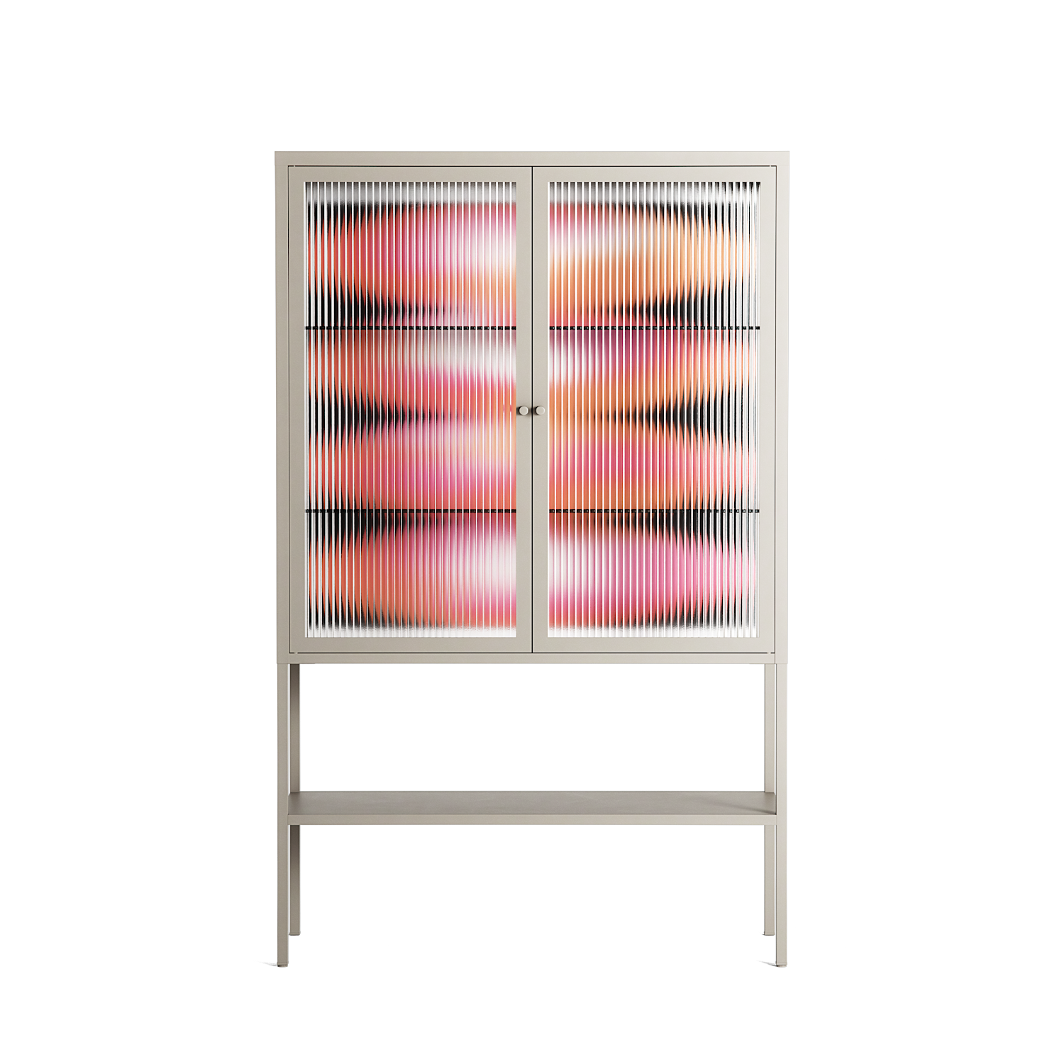 Repeating - Loft Cabinet - Alexander Khabbazi - Pebble - Reeded glass