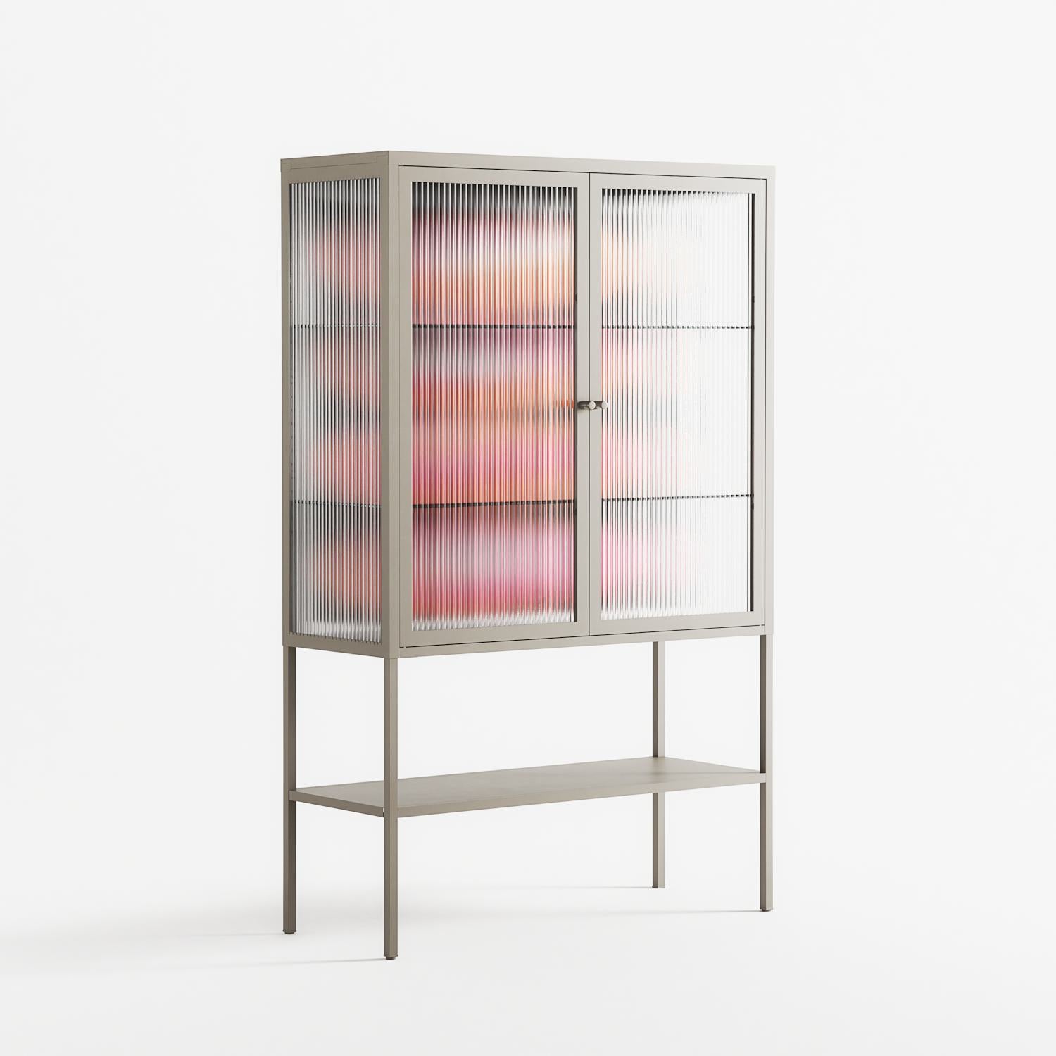 Repeating - Loft Cabinet - Alexander Khabbazi - Pebble - Reeded glass