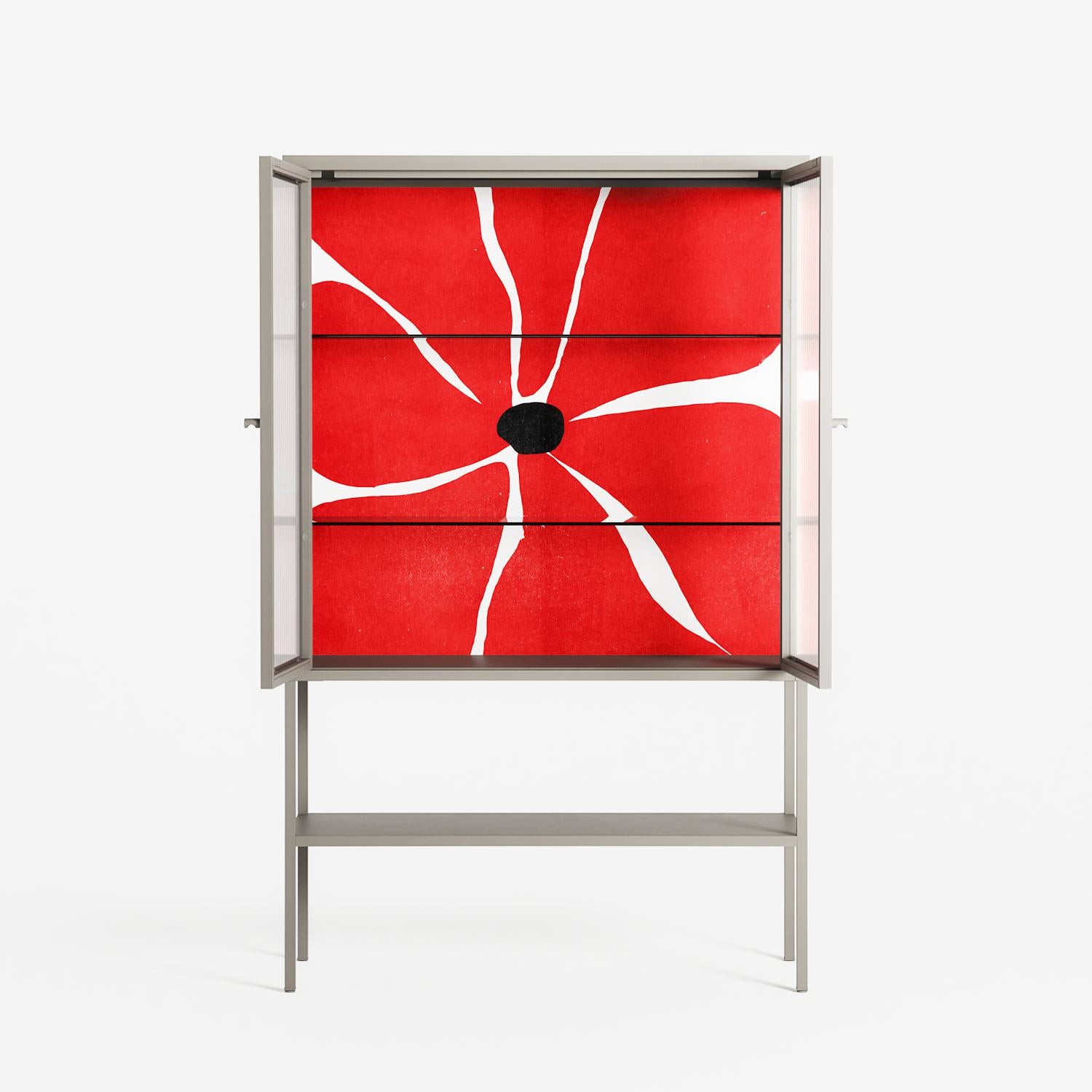 Spring to Summer - Loft Cabinet - Alexander Khabbazi - Pebble - Reeded glass