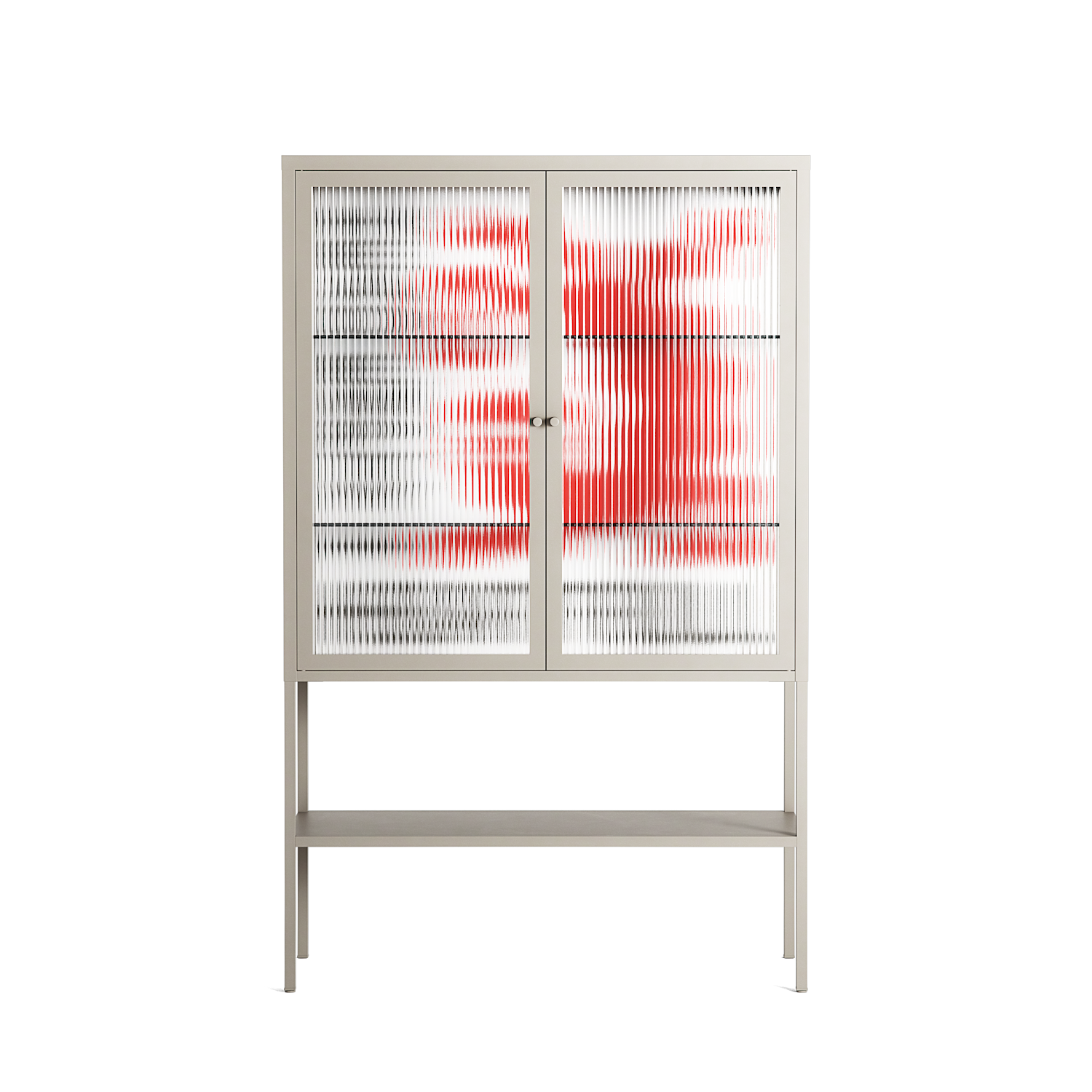 Heart Full - Loft Cabinet - Alexander Khabbazi - Pebble - Reeded glass