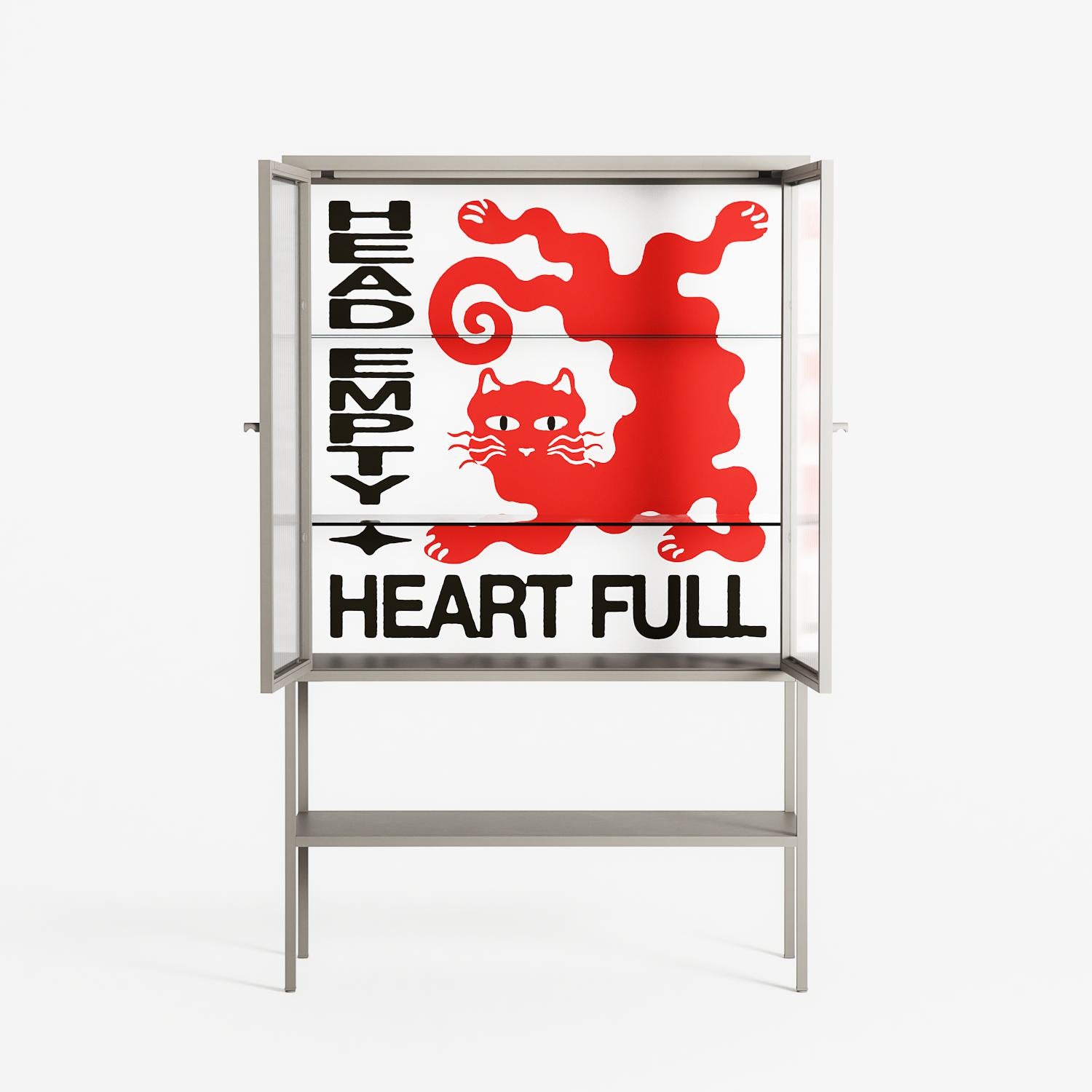 Heart Full - Loft Cabinet - Alexander Khabbazi - Pebble - Reeded glass
