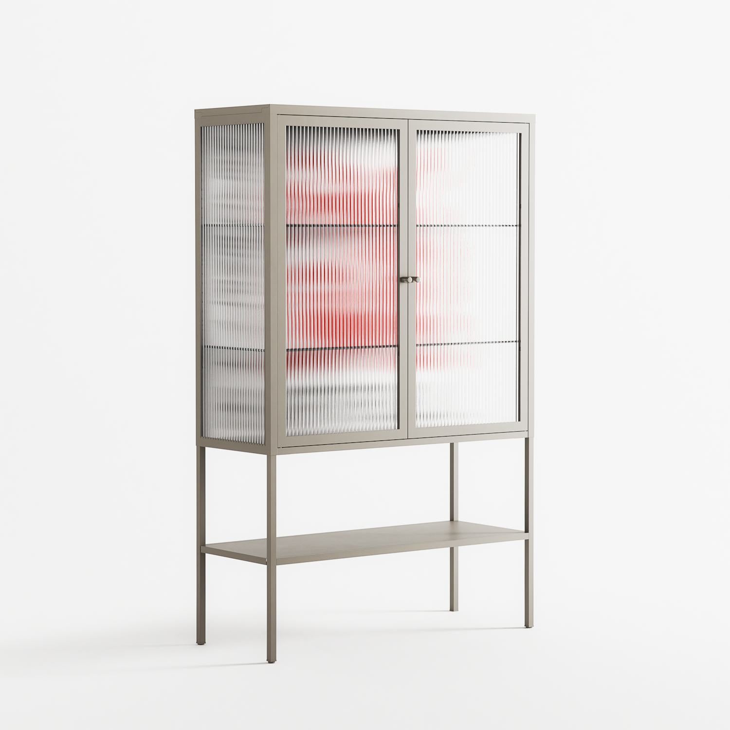 Heart Full - Loft Cabinet - Alexander Khabbazi - Pebble - Reeded glass