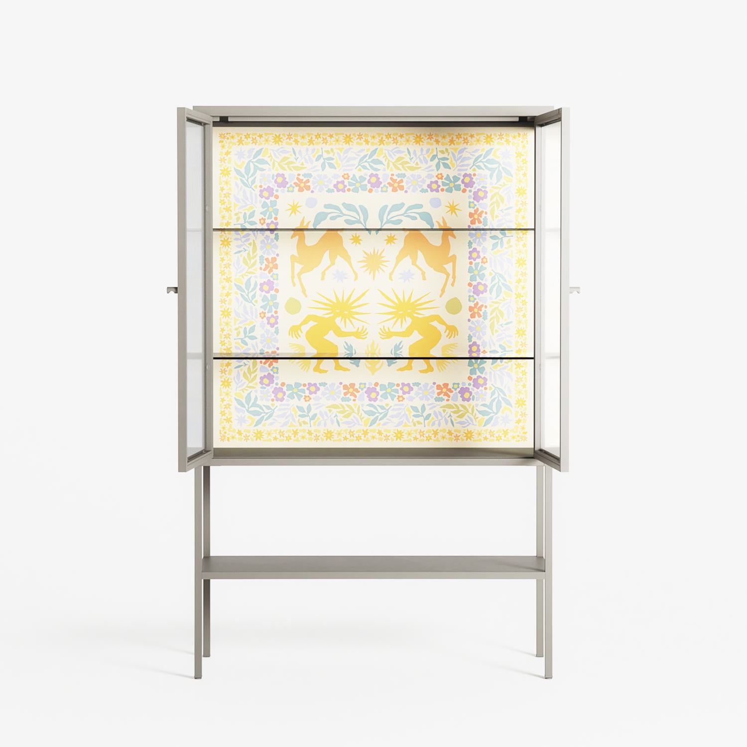 Sunbrother 3 - Loft Cabinet - Nick Liefhebber - Pebble - Reeded glass