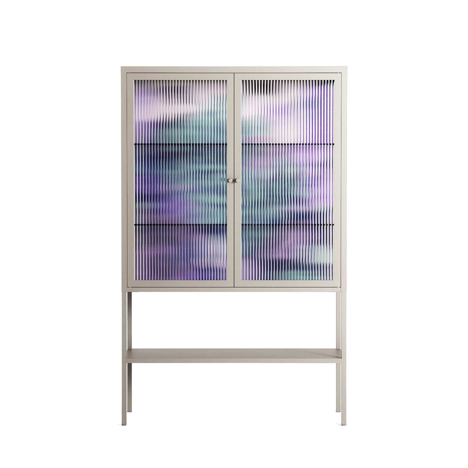 A Bridge Across Time 3 - Loft Cabinet - Nick Liefhebber - Pebble - Reeded glass