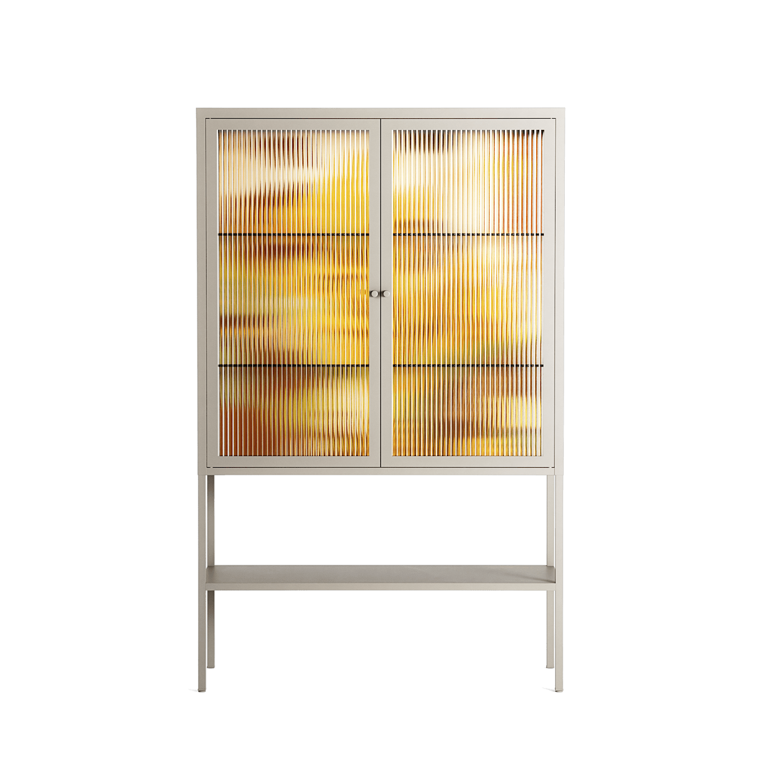 A Bridge Across Time 4 - Loft Cabinet - Nick Liefhebber - Pebble - Reeded glass