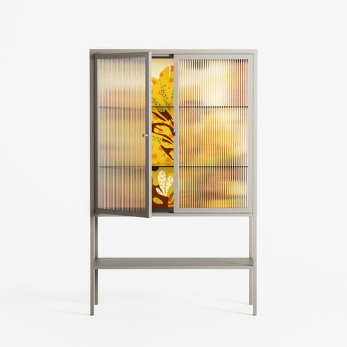 A Bridge Across Time 4 - Loft Cabinet - Nick Liefhebber - Pebble - Reeded glass