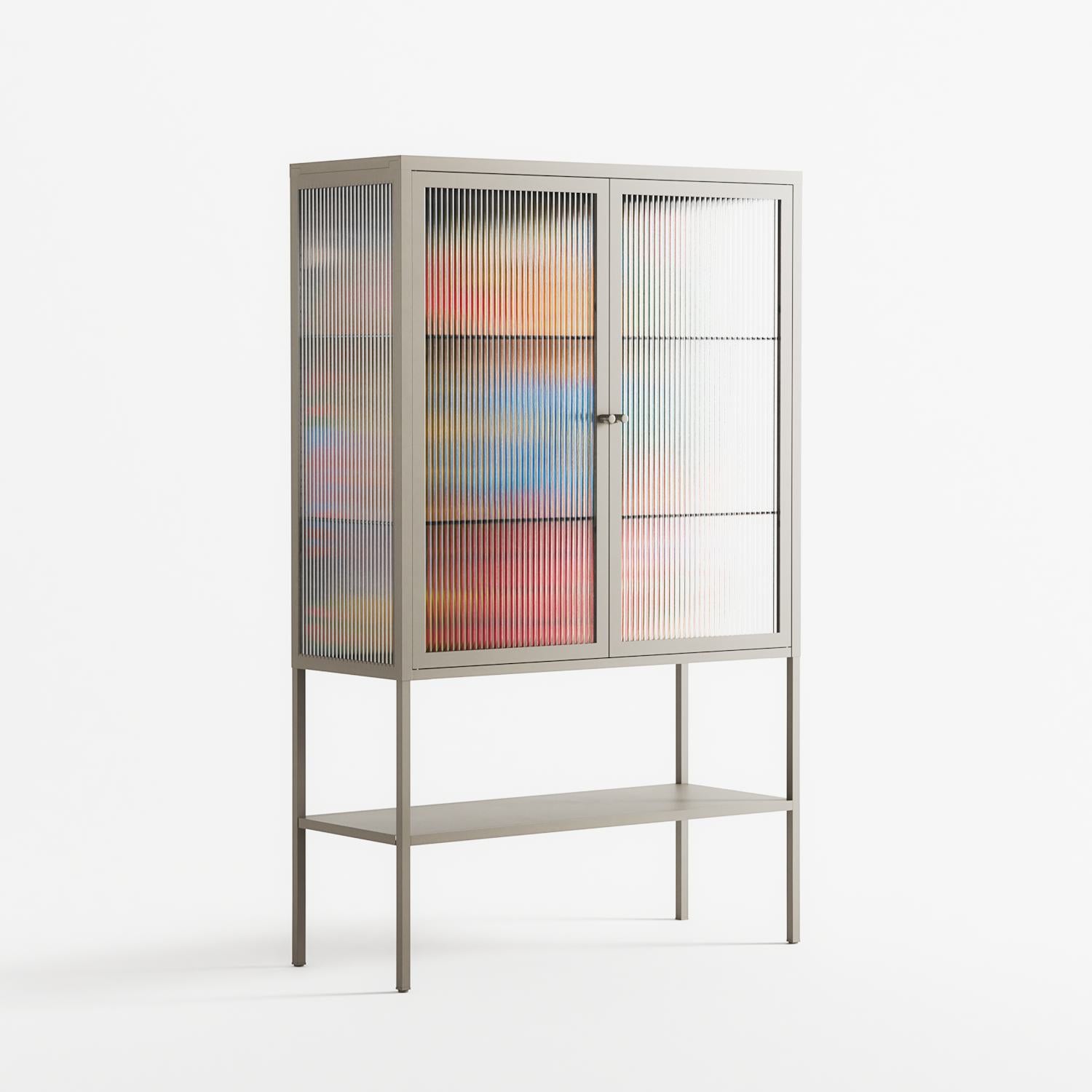 The Towering Hall Full Of Light - Loft Cabinet - Nick Liefhebber - Pebble - Reeded glass