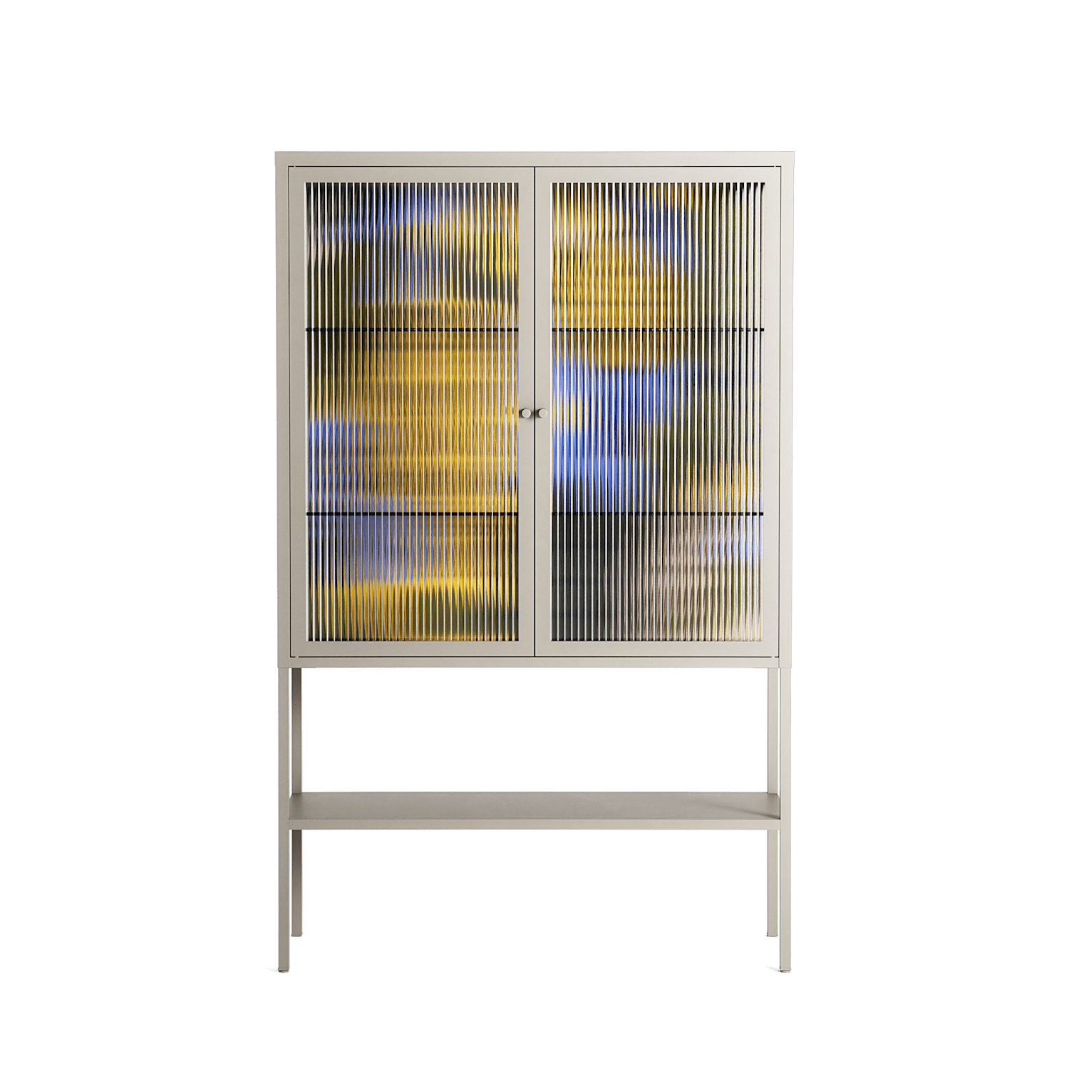 The Towering Hall Full Of Light 2 - Loft Cabinet - Nick Liefhebber - Pebble - Reeded glass