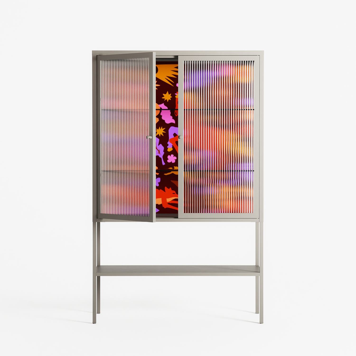 The Secret Herb Garden In The Forest 2 - Loft Cabinet - Nick Liefhebber - Pebble - Reeded glass
