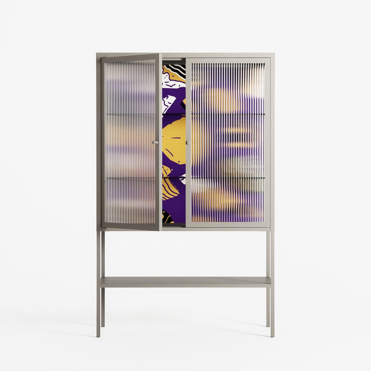 Pebbles - Loft Cabinet - Nick Liefhebber - Pebble - Reeded glass