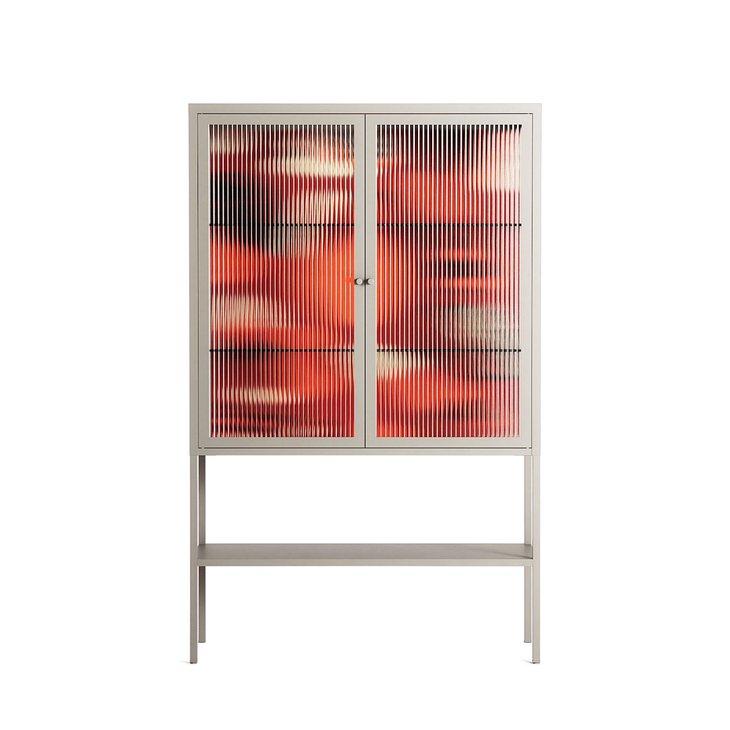 Pebbles 2 - Loft Cabinet - Nick Liefhebber - Pebble - Reeded glass