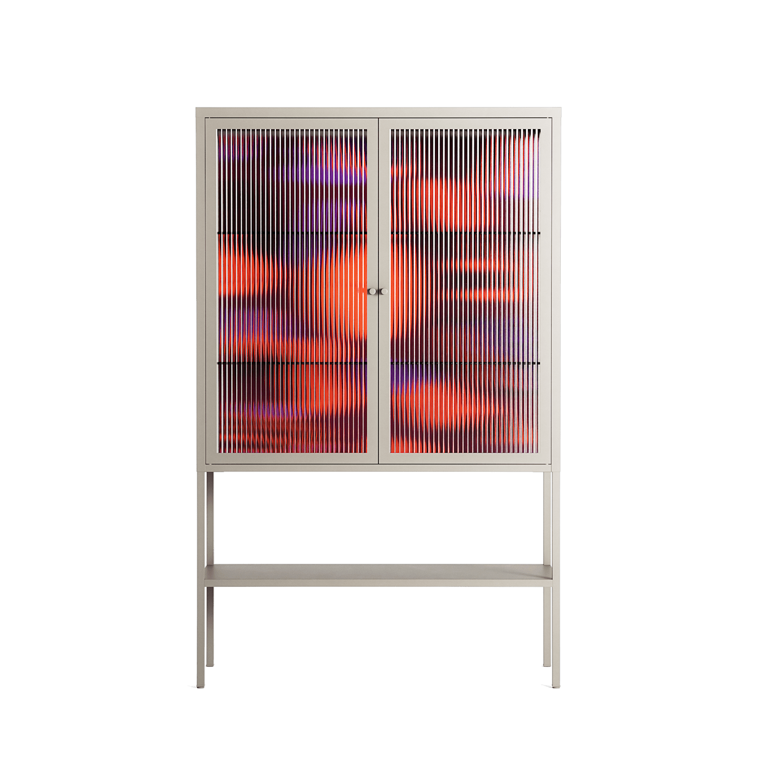 Pebbles 3 - Loft Cabinet - Nick Liefhebber - Pebble - Reeded glass