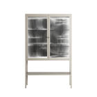 Black Flower - Loft Cabinet - Konrad Blaszczyk - Pebble - Reeded glass