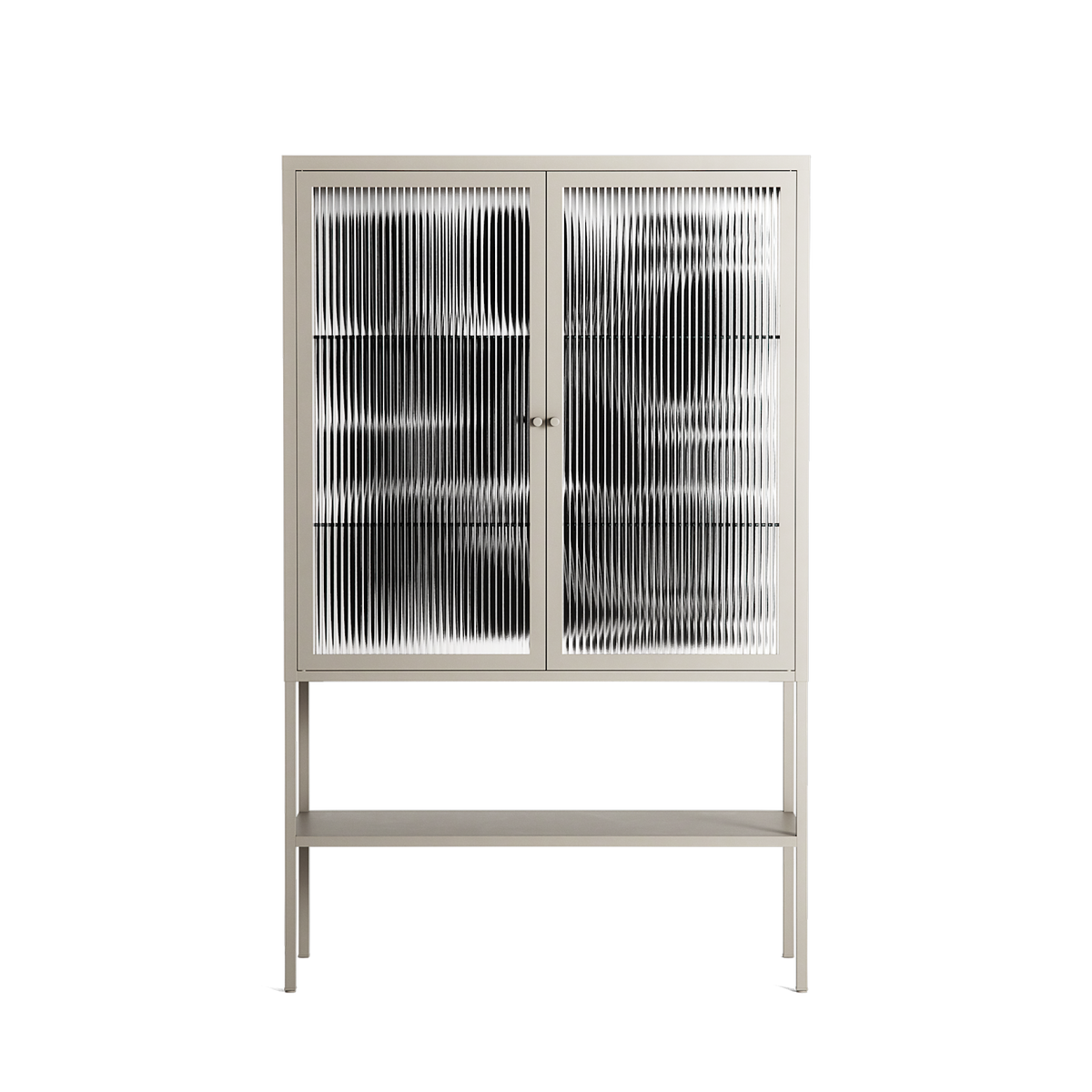 Black Flower - Loft Cabinet - Konrad Blaszczyk - Pebble - Reeded glass