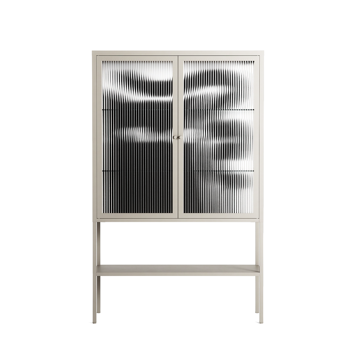 Black Cat - Loft Cabinet - Konrad Blaszczyk - Pebble - Reeded glass