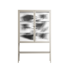 Black Birds - Loft Cabinet - Konrad Blaszczyk - Pebble - Reeded glass