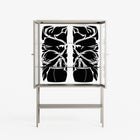 Black Potted Plant - Loft Cabinet - Konrad Blaszczyk - Pebble - Reeded glass