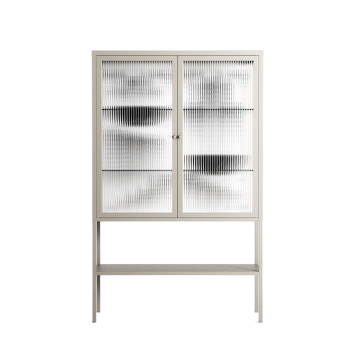 Black Fern - Loft Cabinet - Konrad Blaszczyk - Pebble - Reeded glass