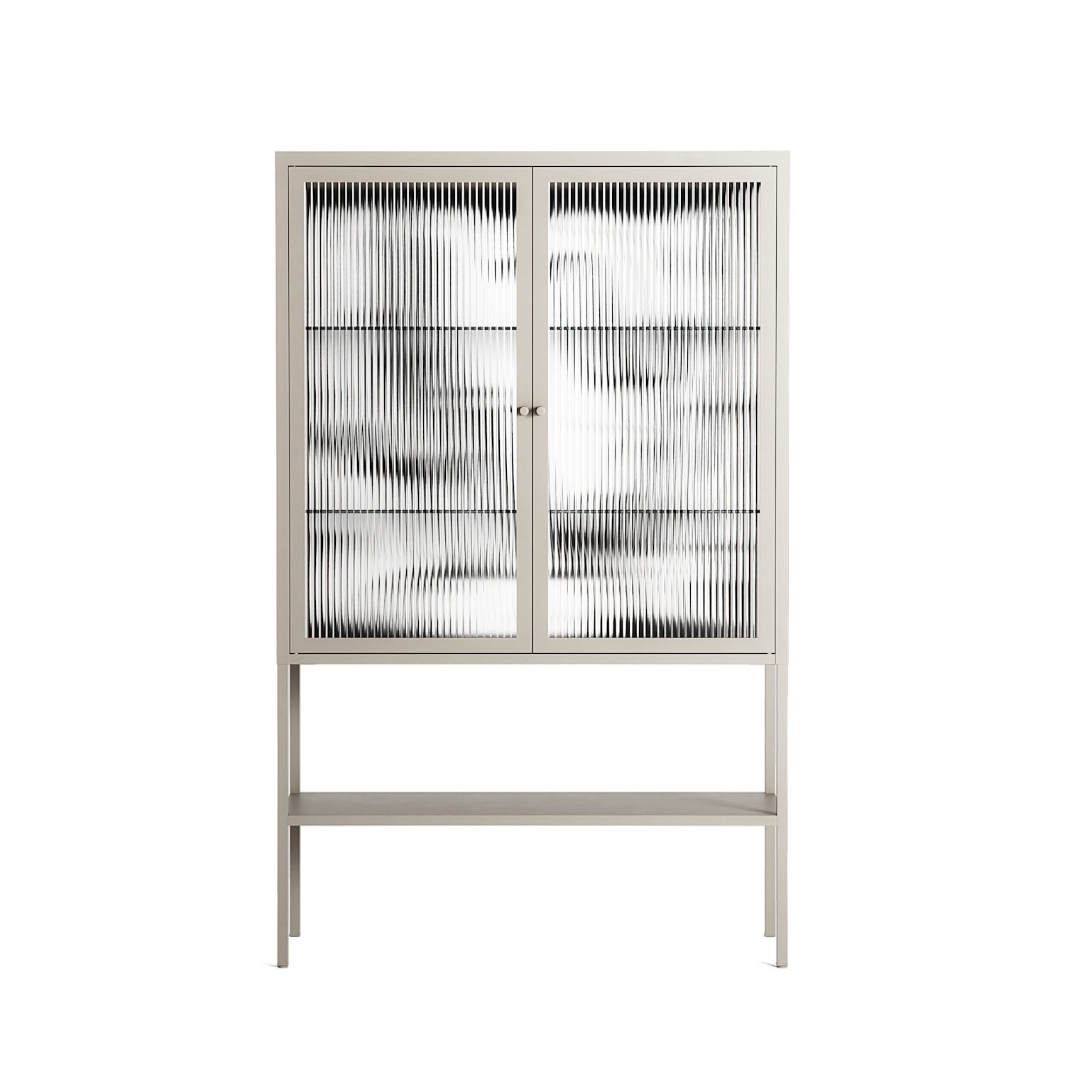 White Potted Plant - Loft Cabinet - Konrad Blaszczyk - Pebble - Reeded glass