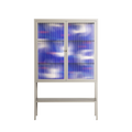 Birds A - Loft Cabinet - Heather Zhou - Pebble - Reeded glass
