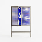 Birds A - Loft Cabinet - Heather Zhou - Pebble - Reeded glass