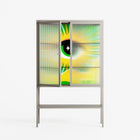 Curiosity - Loft Cabinet - Heather Zhou - Pebble - Reeded glass