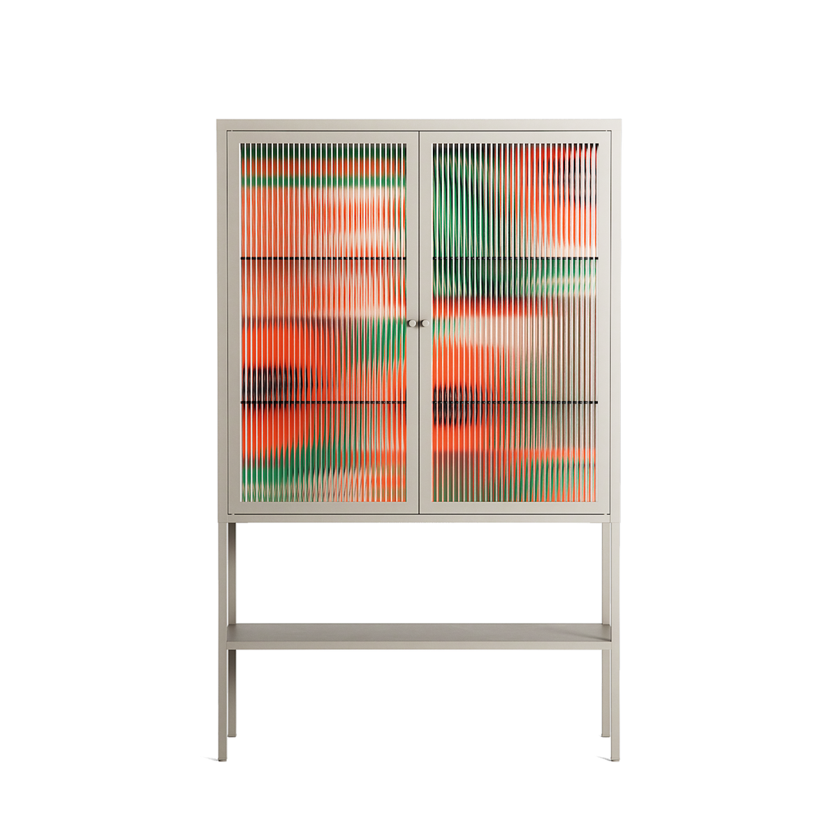 Flower B - Loft Cabinet - Heather Zhou - Pebble - Reeded glass