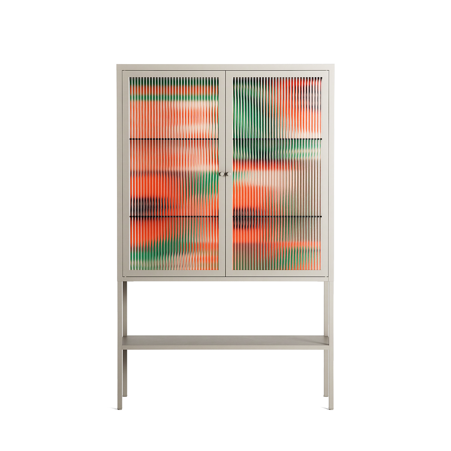 Flower B - Loft Cabinet - Heather Zhou - Pebble - Reeded glass