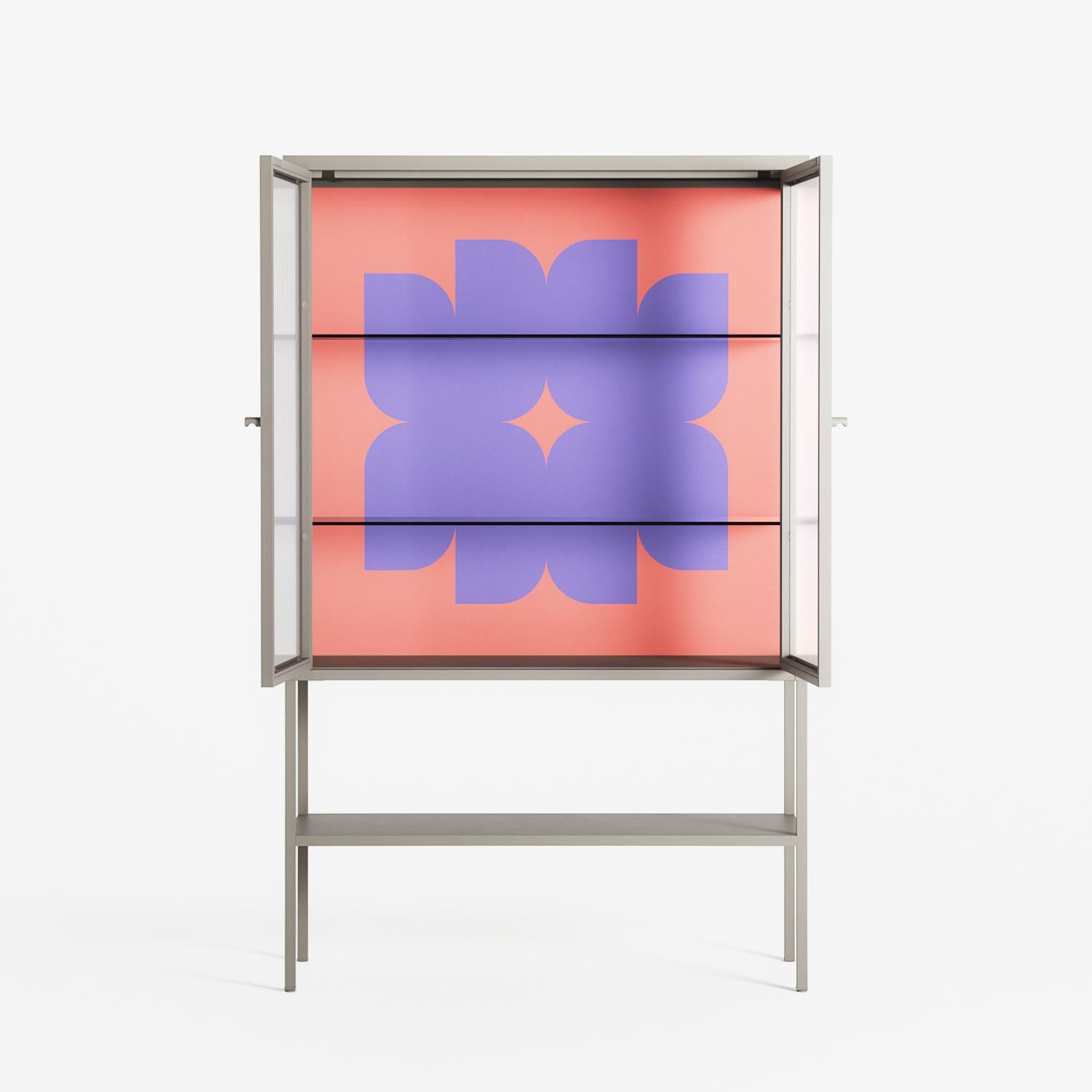 Stella - Loft Cabinet - Linus Lohoff - Pebble - Reeded glass