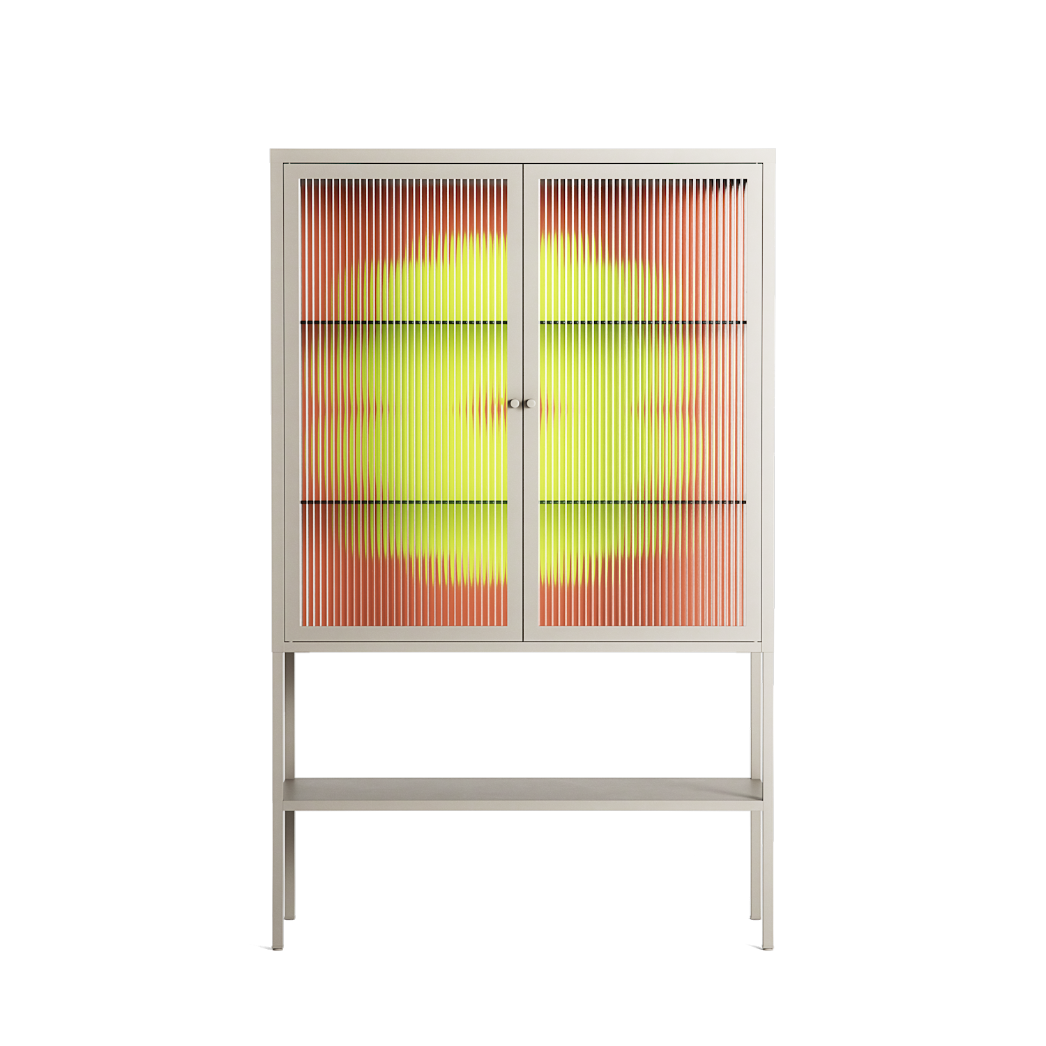 Fernis - Loft Cabinet - Linus Lohoff - Pebble - Reeded glass