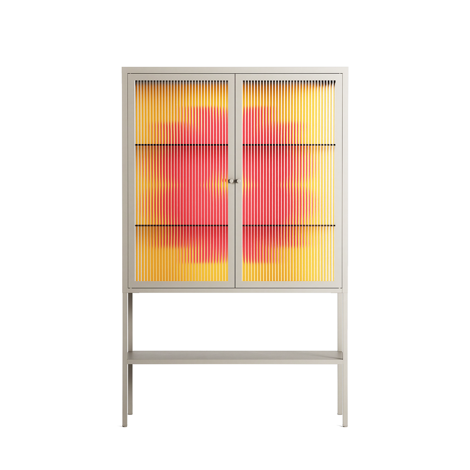 Phonix - Loft Cabinet - Linus Lohoff - Pebble - Reeded glass