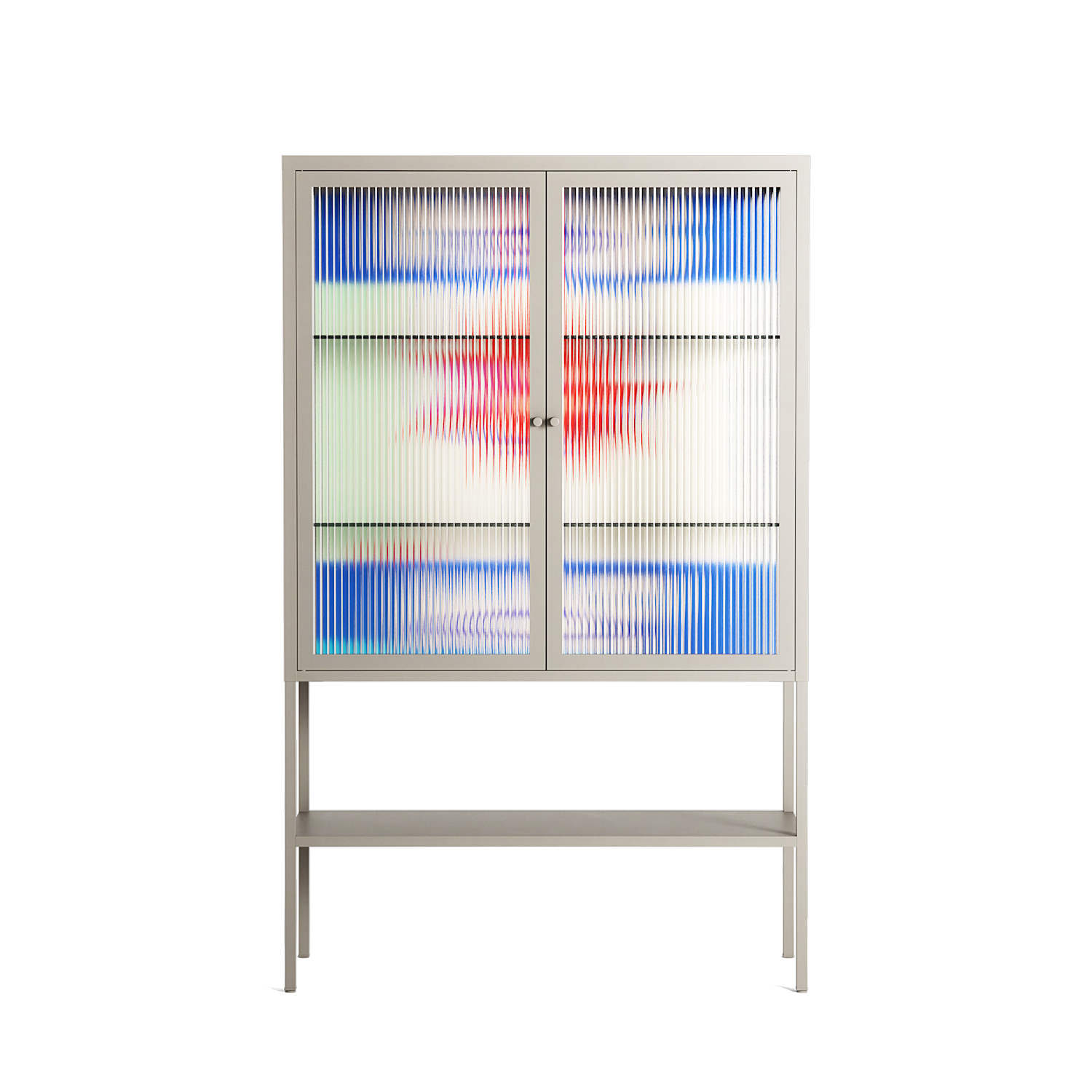 Wino Wagon - Loft Cabinet - Ciara Wade - Pebble - Reeded glass