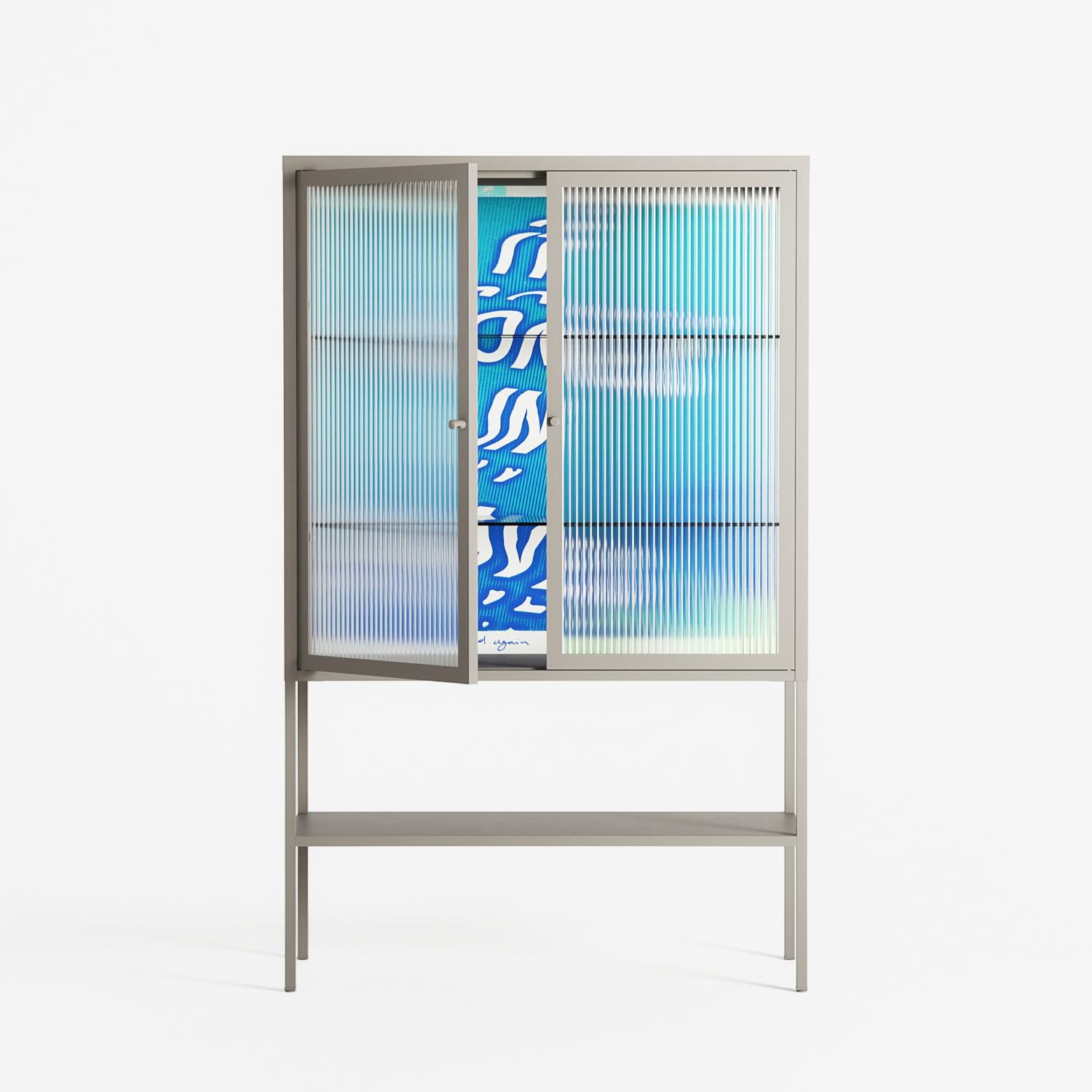 It Comes in Waves - Loft Cabinet - Ciara Wade - Pebble - Reeded glass