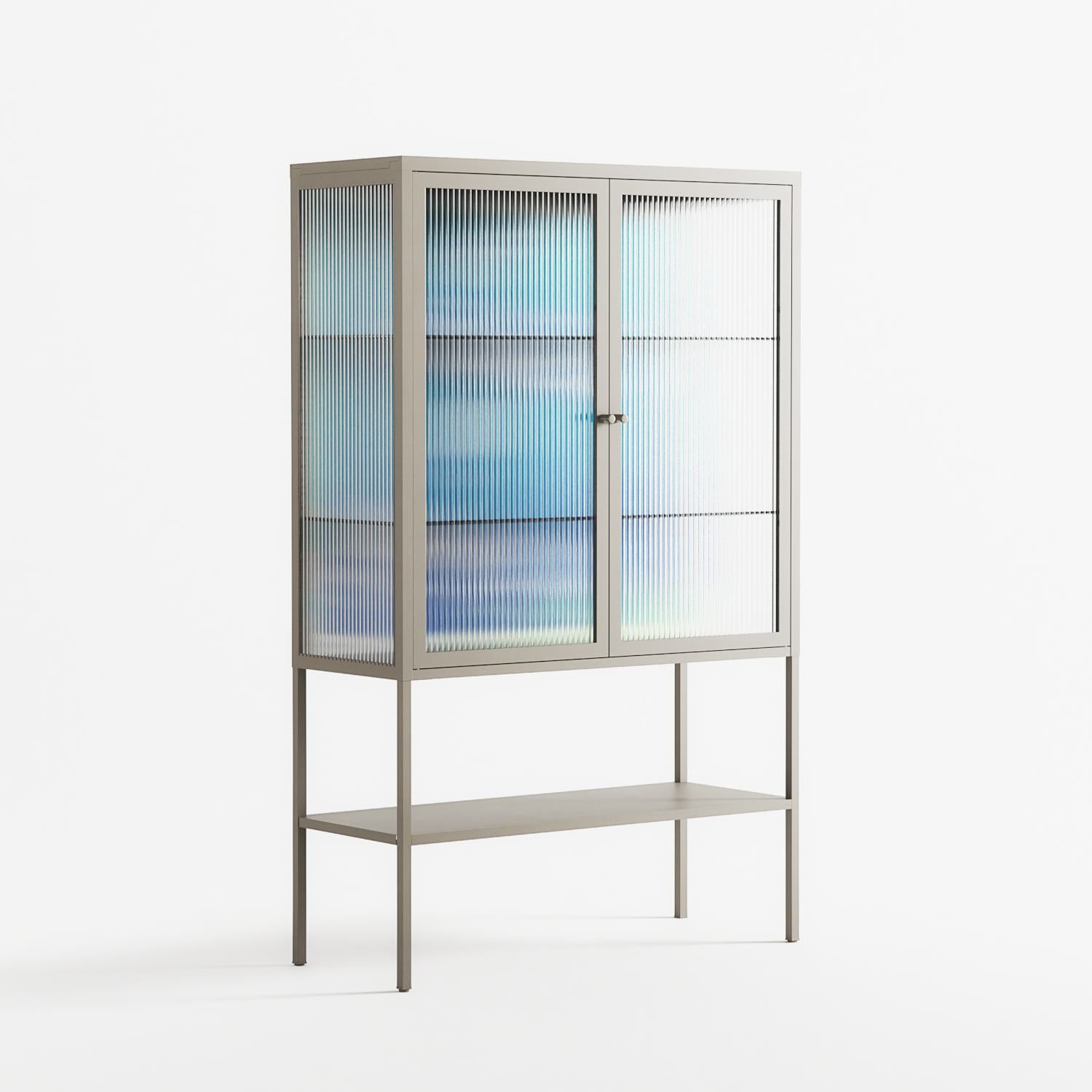 It Comes in Waves - Loft Cabinet - Ciara Wade - Pebble - Reeded glass