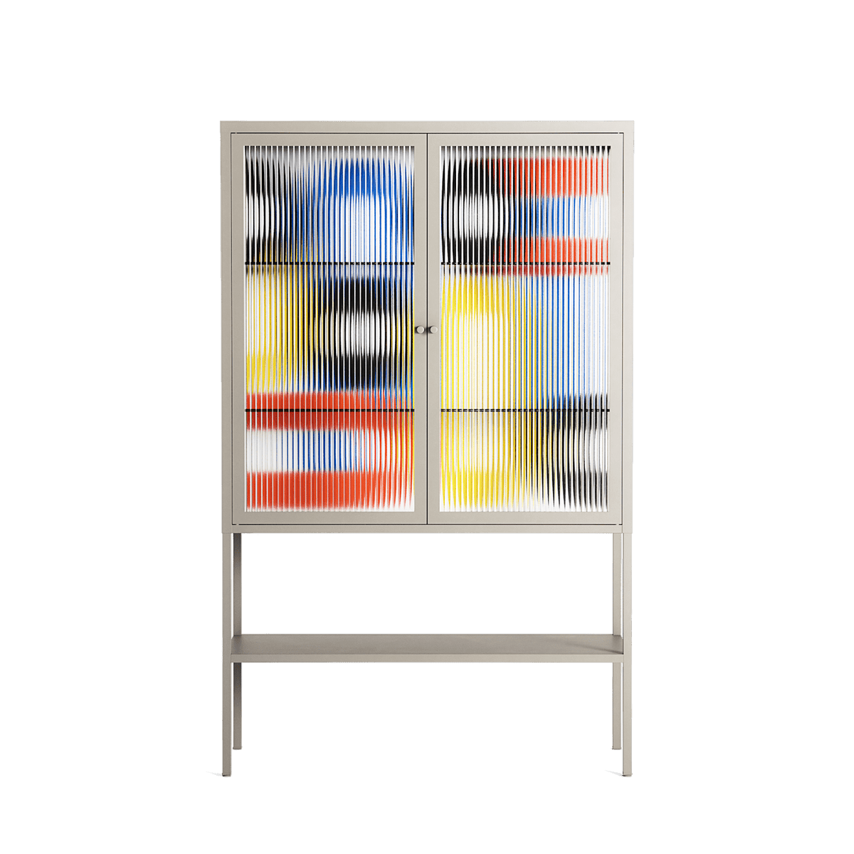 Arial - Loft Cabinet - Vratislav Pecka - Pebble - Reeded glass