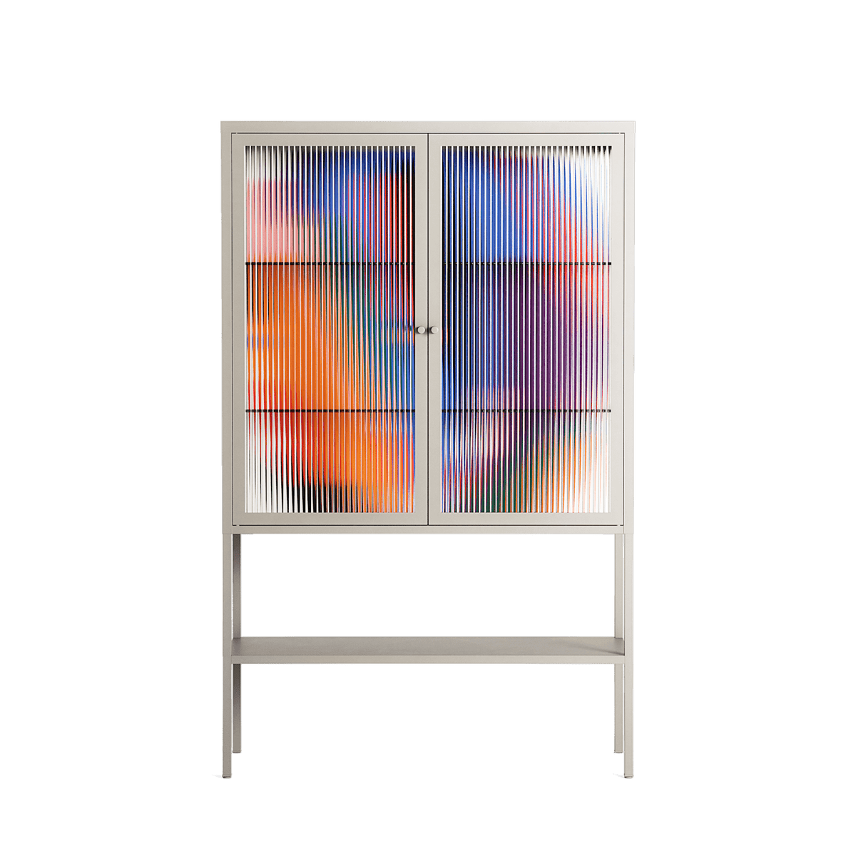 Balloons - Loft Cabinet - Vratislav Pecka - Pebble - Reeded glass