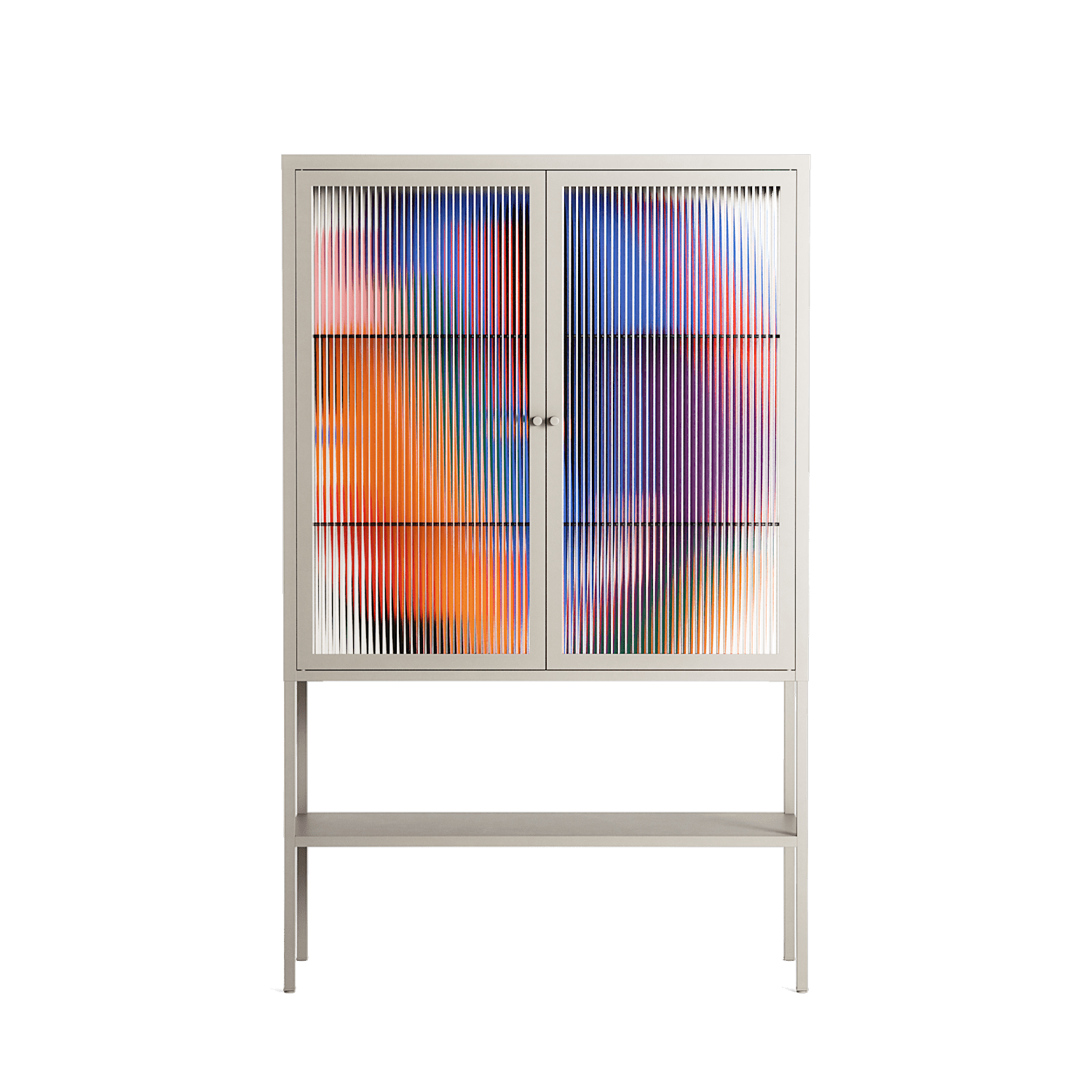 Balloons - Loft Cabinet - Vratislav Pecka - Pebble - Reeded glass