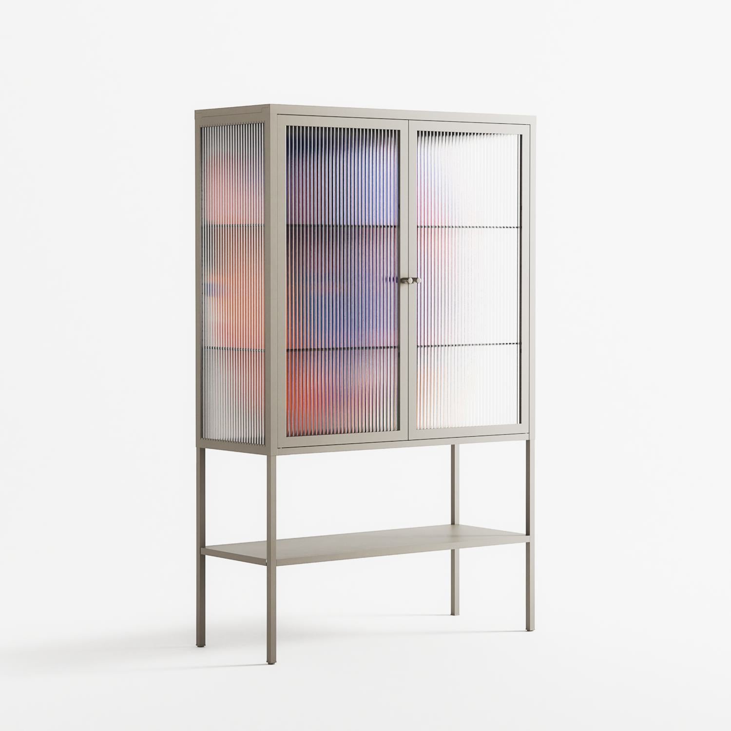 Balloons - Loft Cabinet - Vratislav Pecka - Pebble - Reeded glass