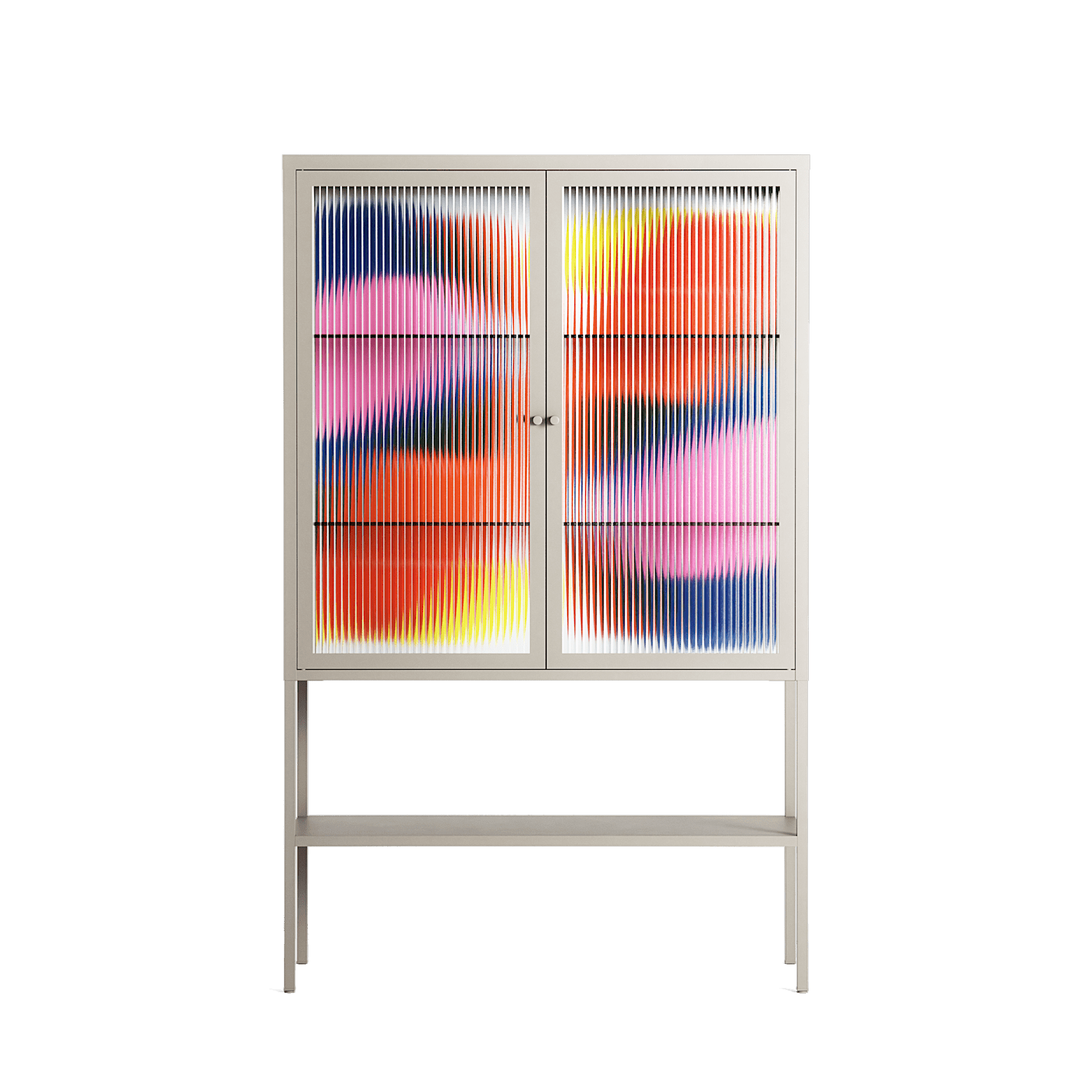 Blends - Loft Cabinet - Vratislav Pecka - Pebble - Reeded glass