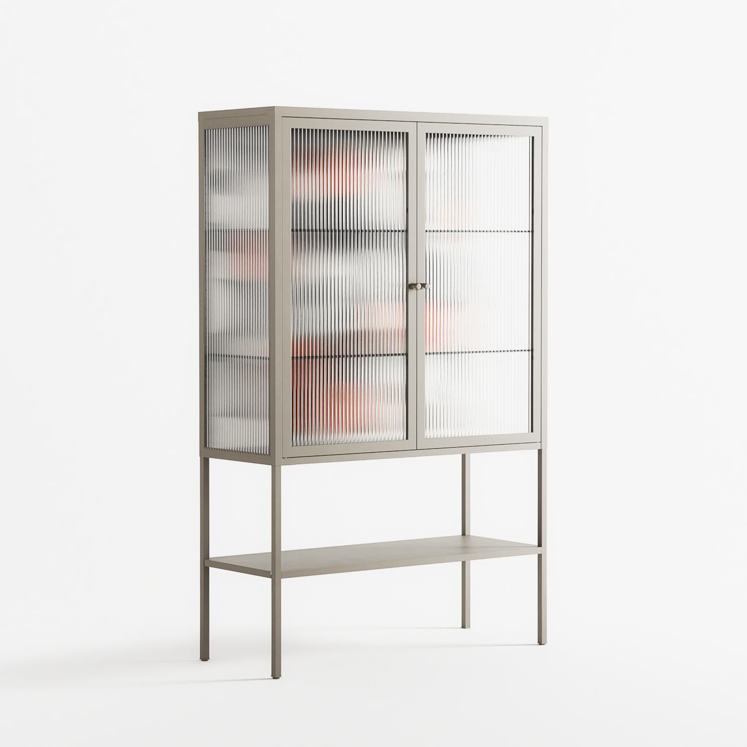 Conserto - Loft Cabinet - Vratislav Pecka - Pebble - Reeded glass