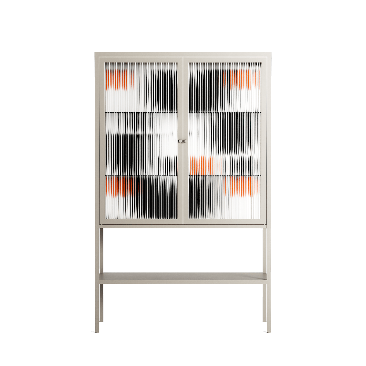 Conserto2 - Loft Cabinet - Vratislav Pecka - Pebble - Reeded glass