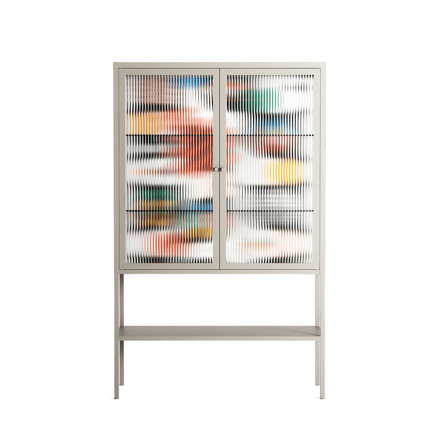 Connections - Loft Cabinet - Vratislav Pecka - Pebble - Reeded glass