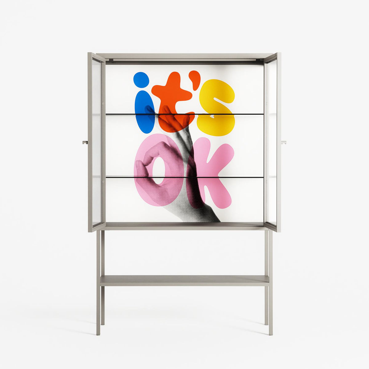 Its Ok - Loft Cabinet - Vratislav Pecka - Pebble - Reeded glass